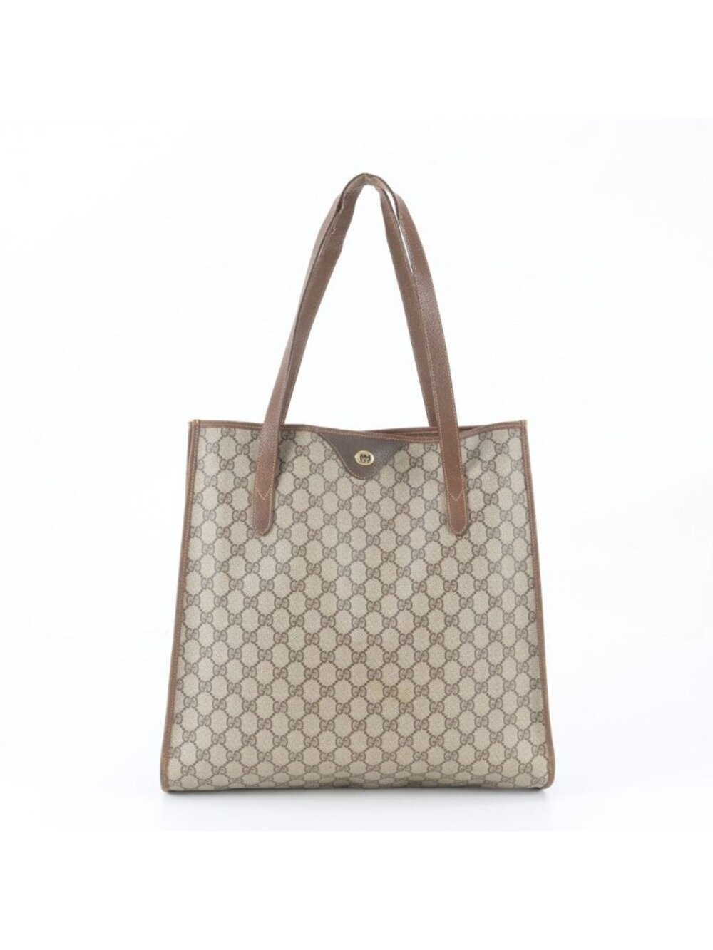 Gucci Vintage GG Supreme Leather Tote Bag Shoulder Business Document